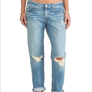 Rag & Bones Moss W/ Holes Boyfriend Jeans